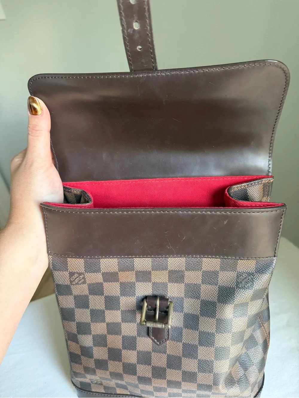 Louis Vuitton Damier Ebene Soho Backpack N51132